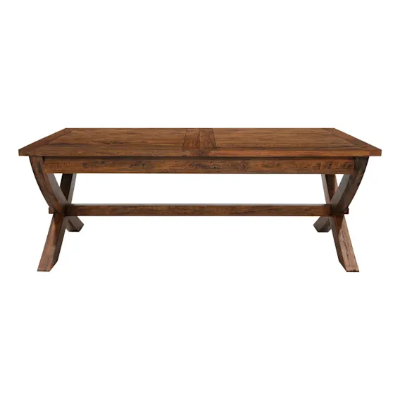 Mango Creek X Leg Extension Dining Table 210-310cm in Rustic Choc