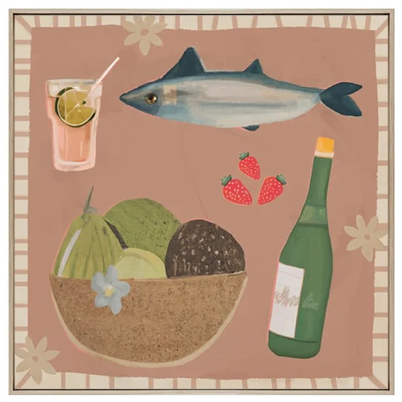 Marinara Luncheon Box Framed Canvas in 102 x 102cm
