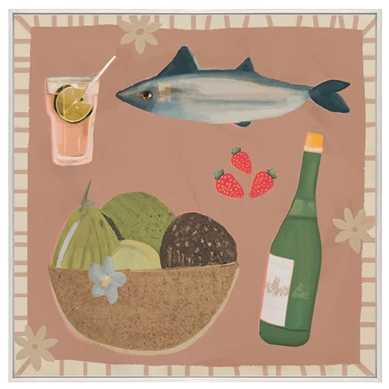 Marinara Luncheon Box Framed Canvas in 164 x 164cm