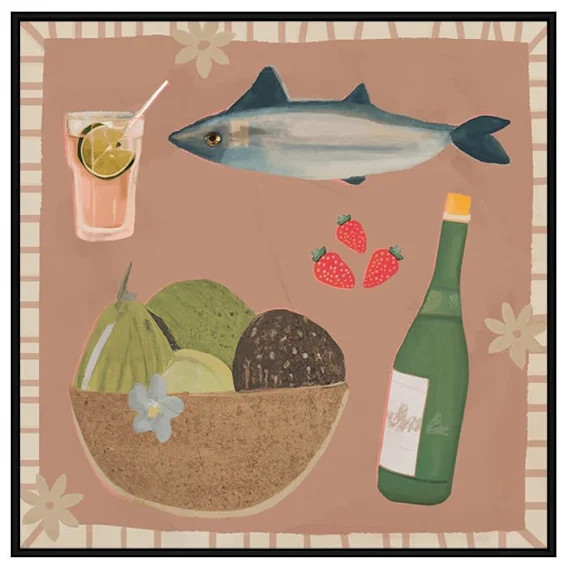 Marinara Luncheon Box Framed Canvas in 83 x 83cm