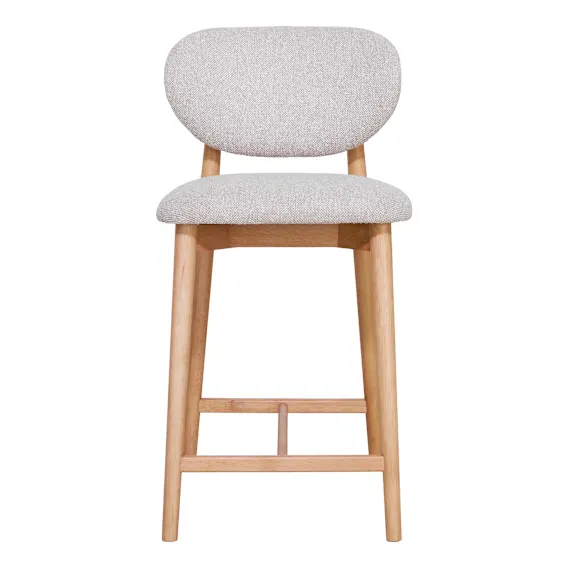 Malfa Bar Chair in Cobble Linen / Clear