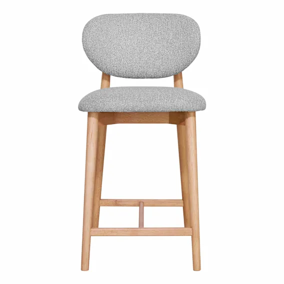 Malfa Bar Chair in Cobble Grey / Clear