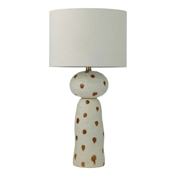 Manning Table Lamp 28x56cm in Ivory / Tan