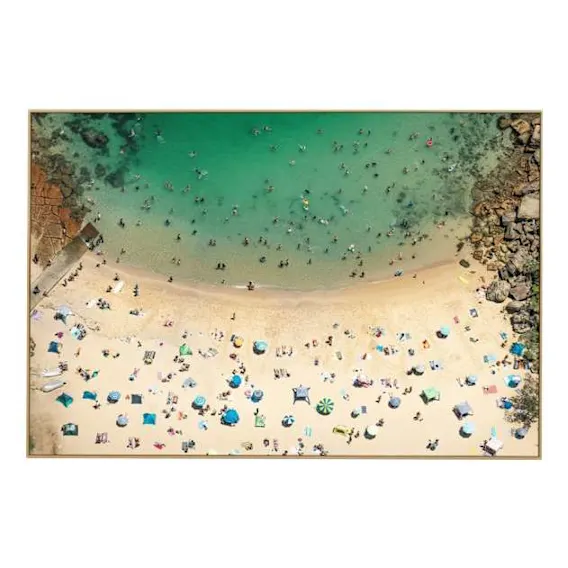 Manly Beach Box Framed Canvas in 77 x 52cm