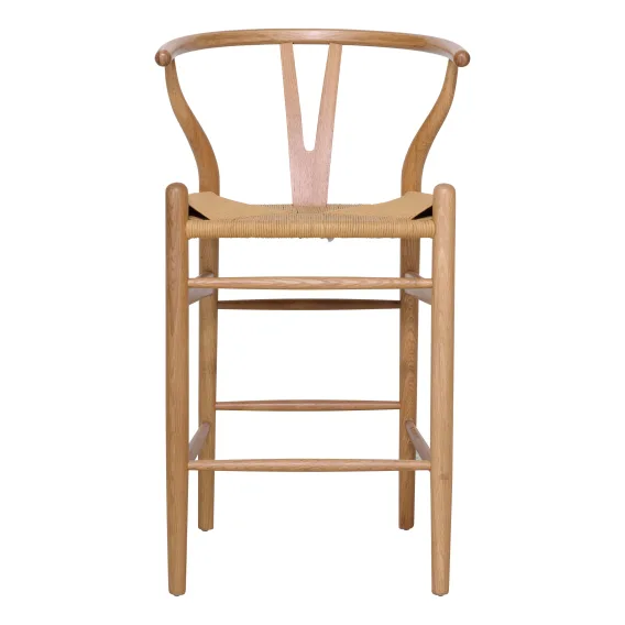 Megs Bar Chair in Oak / Natural Seat