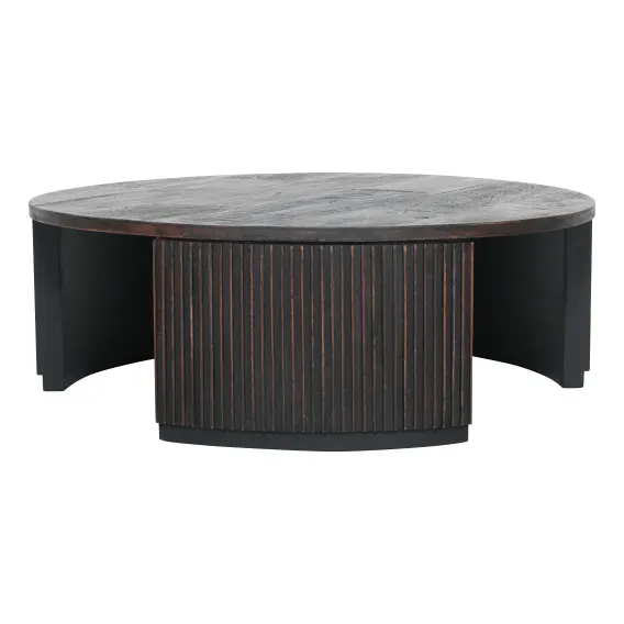 Mecca Round Coffee Table 100cm in  Reclaimed Teak Chocolate