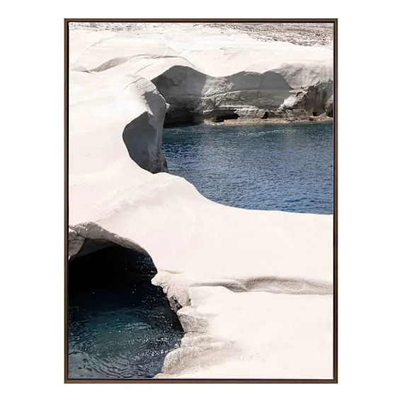 Mediterranean Cove Box Framed Canvas in 123 x 163cm