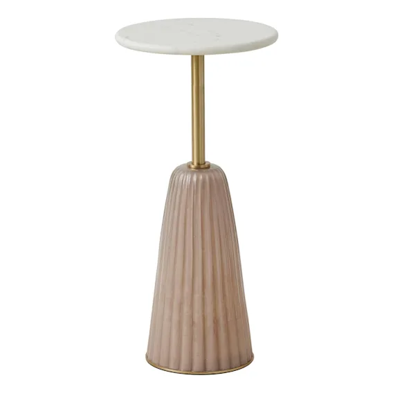 Mercer Side Table 30.5x58.5cm in Pink/Gold