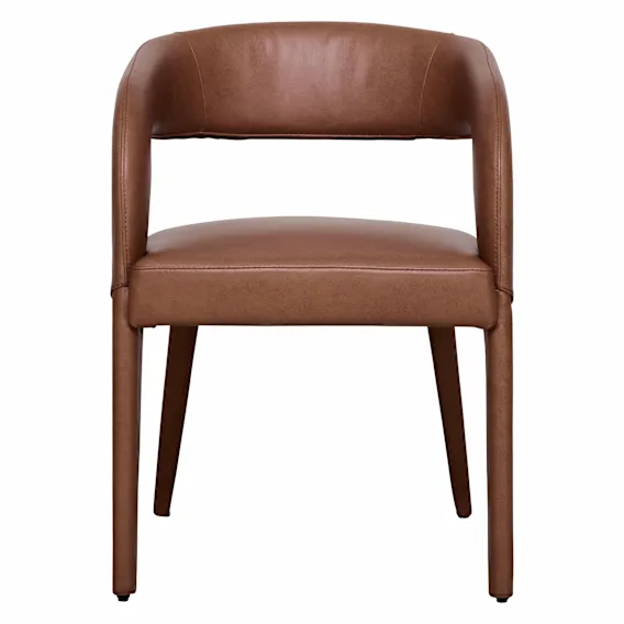 Meld Dining Chair in Urbane Leather Dark Brown