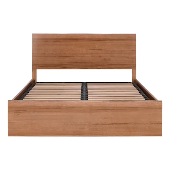 Melba King Bed Frame w/ Gas Lift Storage in West Australian Marri