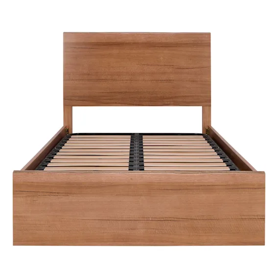 Melba Double Bed Frame with Gas Lift Storage in West Australian Marri