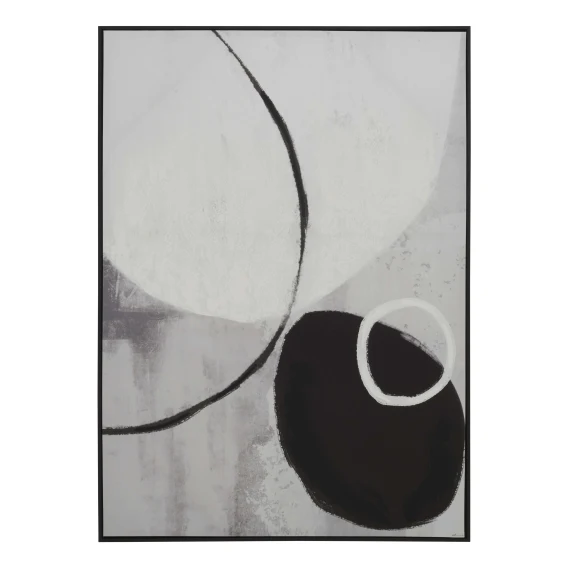 Monochrome Curves 2 Box Framed Canvas in 104x144cm