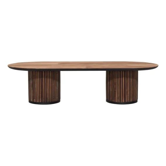 Monaco Oval Coffee Table 140cm in Reclaimed Teak