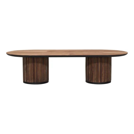 Monaco Oval Coffee Table 140 x 60cm in Reclaimed Teak