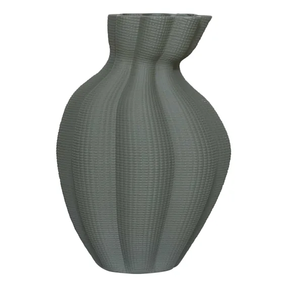 Molly Vase Small 18x28cm in Grey Green