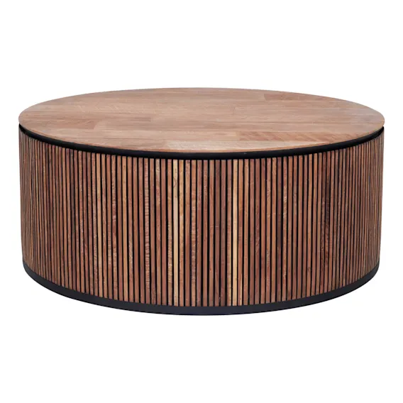 Monaco Round Coffee Table 120cm in Reclaimed Teak