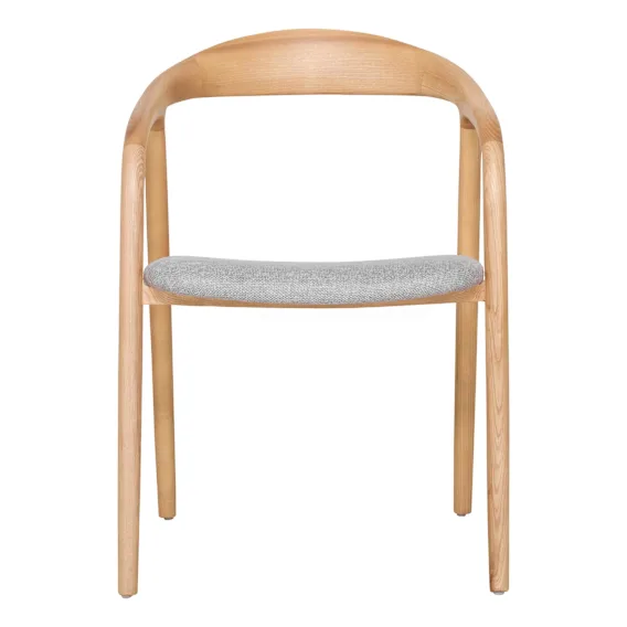 Moreno Carver Dining Chair in Belfast Grey / Ash Natural
