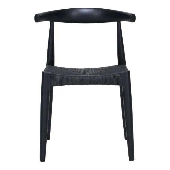 Newport Dining Chair in Black / Black Seat