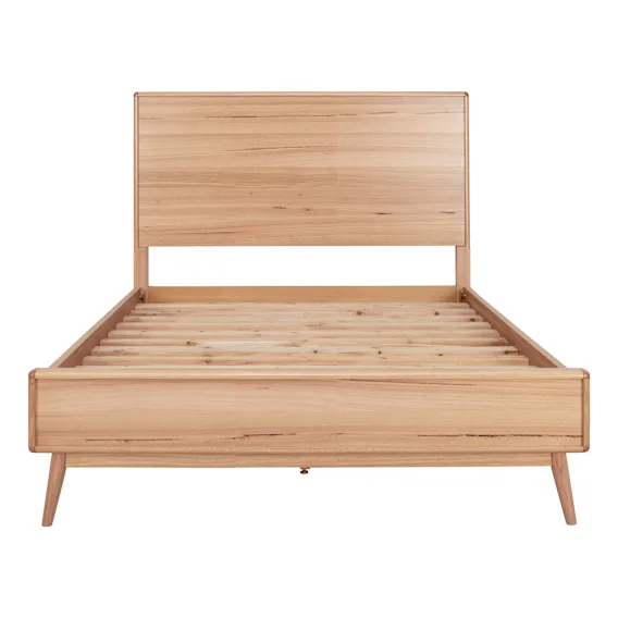 Nelson Double Bed Frame in Australian Messmate / Timber Headboard