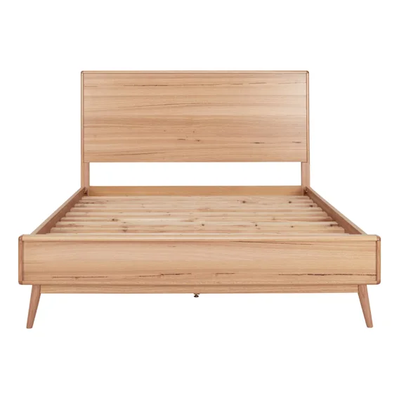 Nelson Queen Bed Frame in Australian Messmate / Timber Headboard
