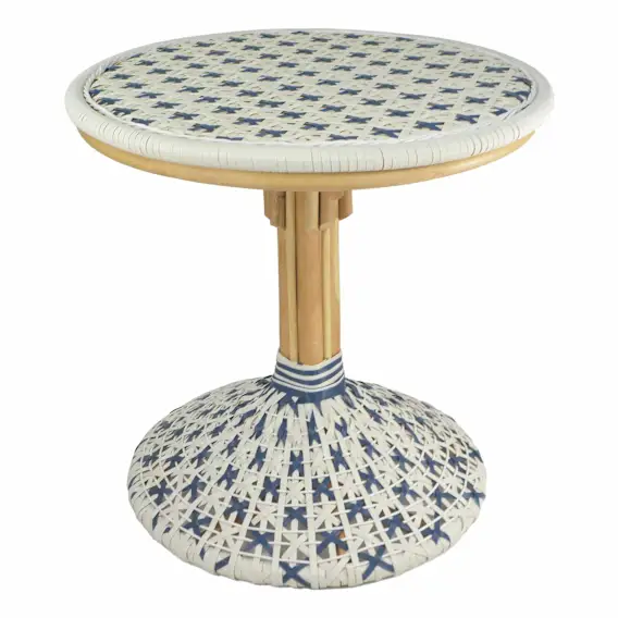 Noosa Side Table 60x74cm in Navy/White/Natural