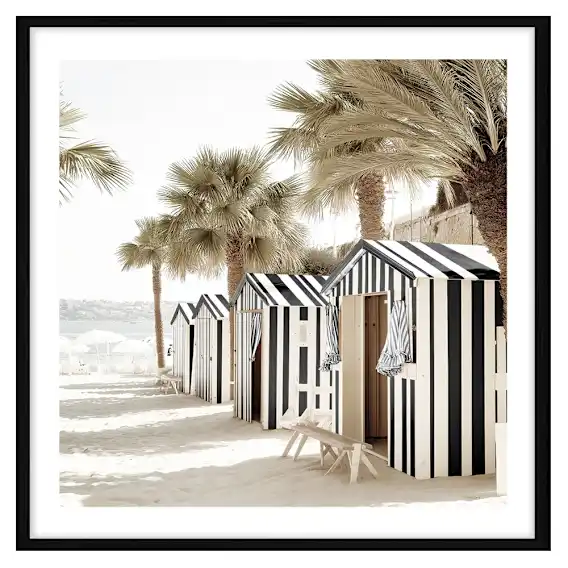 Oamaha Beach Framed Print in 84 x 84cm