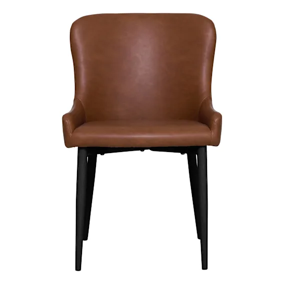 Ontario Dining Chair in PU Brown / Black