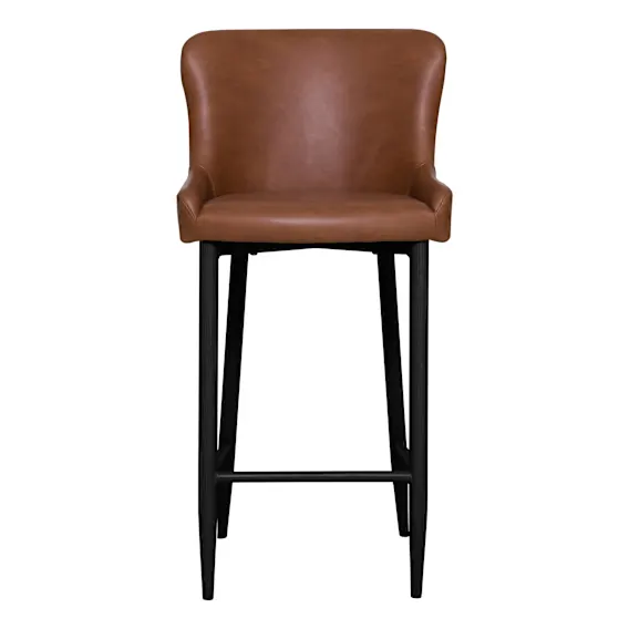 Ontario Bar Chair in PU Brown / Black