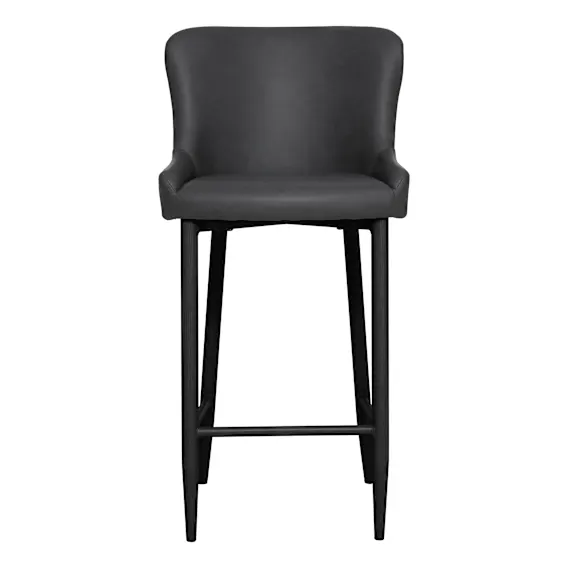 Ontario Bar Chair in PU Charcoal / Black