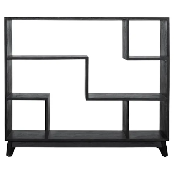 Ortega Low Shelf Unit in Mangowood Mike Black