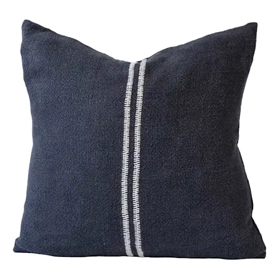 Orion Feather Fill Cushion 50x50cm in Midnight /White