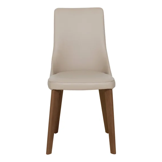 Panama Dining Chair in Leather Light Mocha / Stain