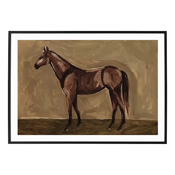 Painted Steed Framed Print in 87 x 62cm