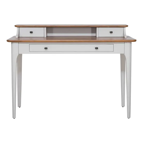 Parka Desk in Mangowood White / Clear