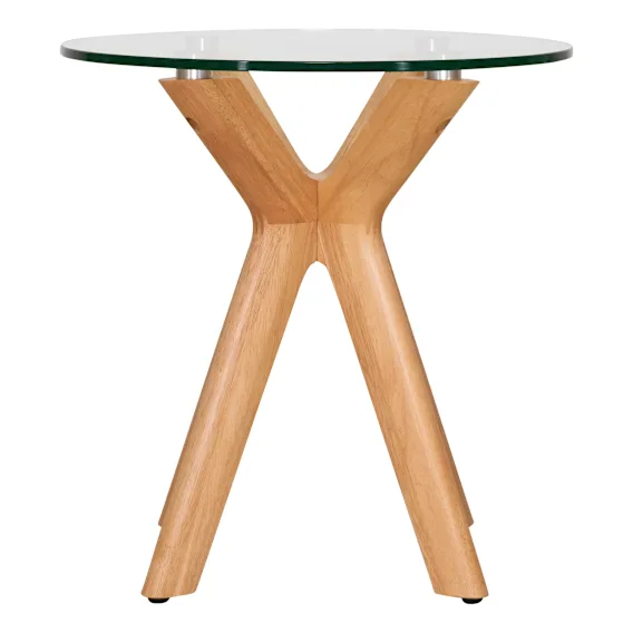 Padma Round Side Table 50cm in Glass / Clear