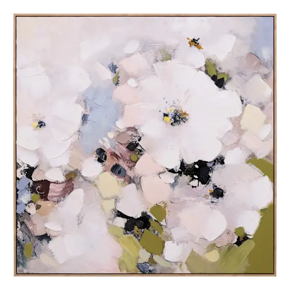 Pastel Posy 2 Box Framed Canvas in 82 x 82cm