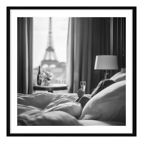 Parisian Morning Framed Print in 84 x 84cm