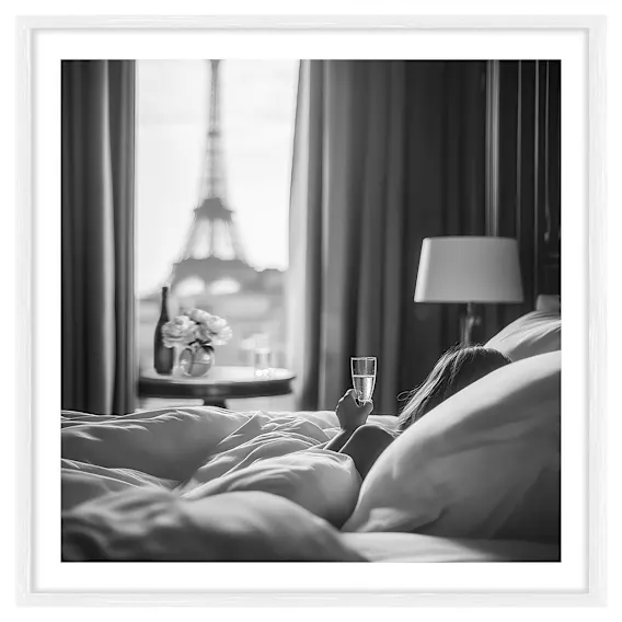 Parisian Morning Framed Print in 103 x 103cm