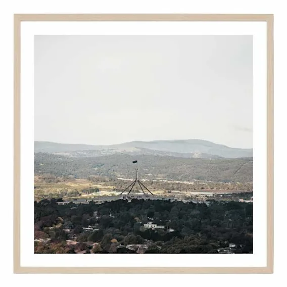 Parliament Views Framed Print in 83 x 83cm