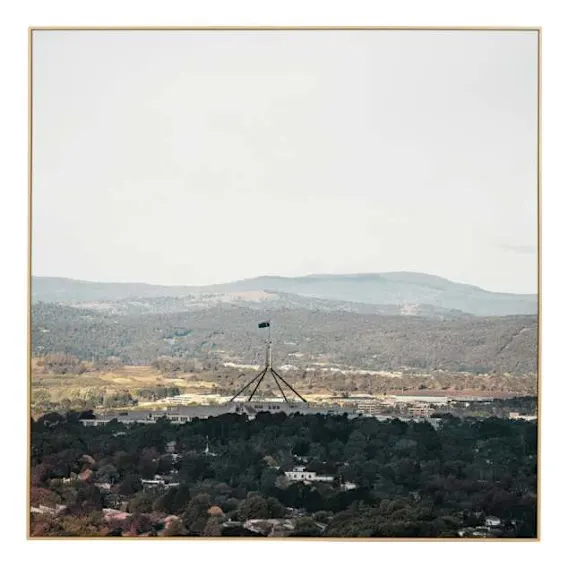 Parliament Views Box Framed Canvas in 72 x 72cm