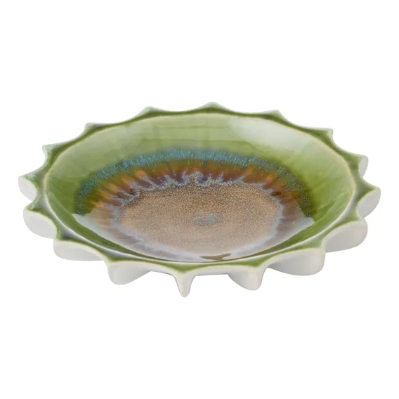 Patra Plate Large 23.5x4cm in Green
