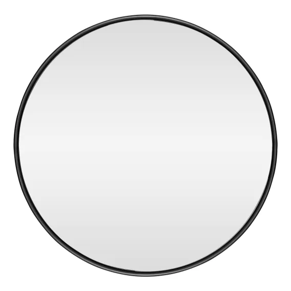 Penny Round Mirror 120cm in Matte Black