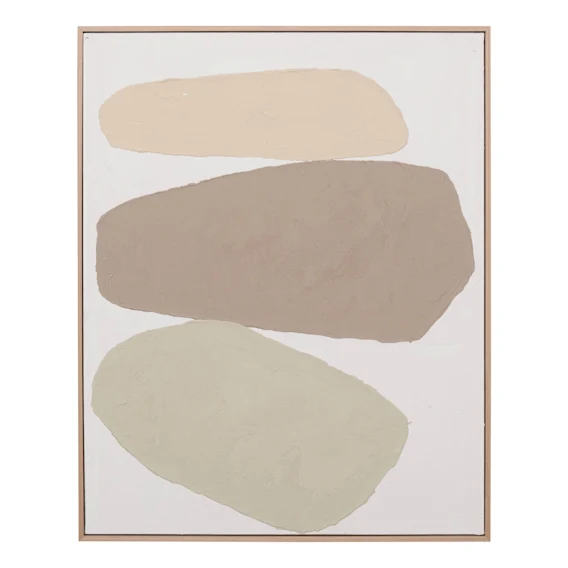 Pebble Abstract Rectangle Box Framed Canvas in 100 x 80cm