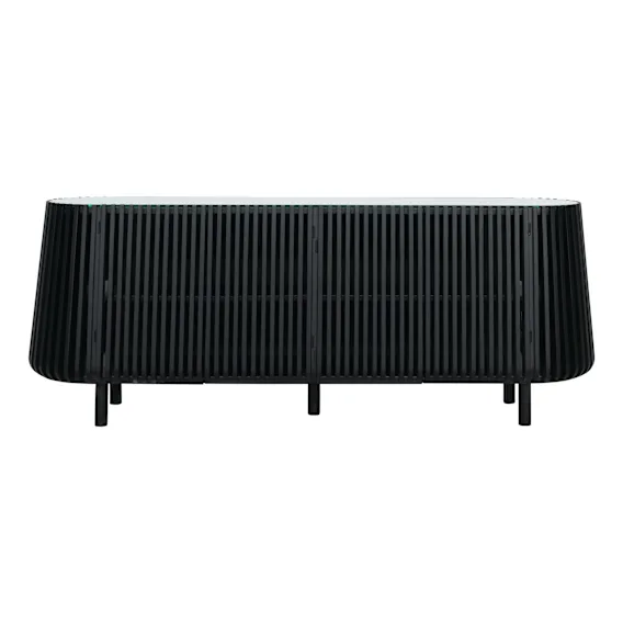 Pila Buffet 200cm in Black / Glass