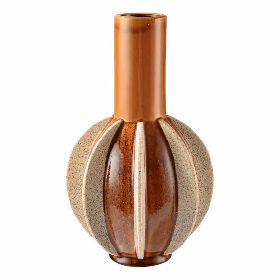 Pia Vase Small 21x33cm in Mustard/Natural