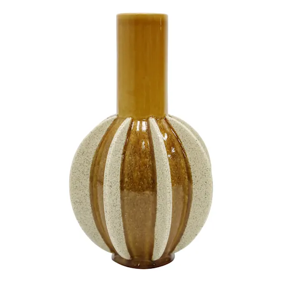 Pia Vase Large 23x38cm in Mustard/Natural
