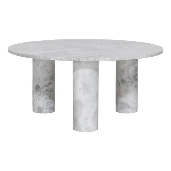 Piper Coffee Table 82cm in Moonstone Grey Marble
