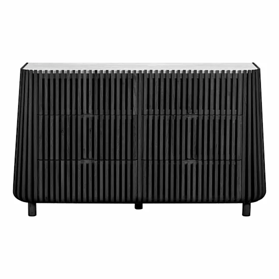 Pila Dresser in Black / Carrara Marble