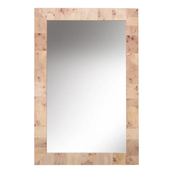 Plaza Wall Mirror 60 x 90cm in Apsen Burl