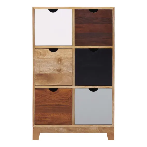 Porto Big Drawer Tall Boy in Multi